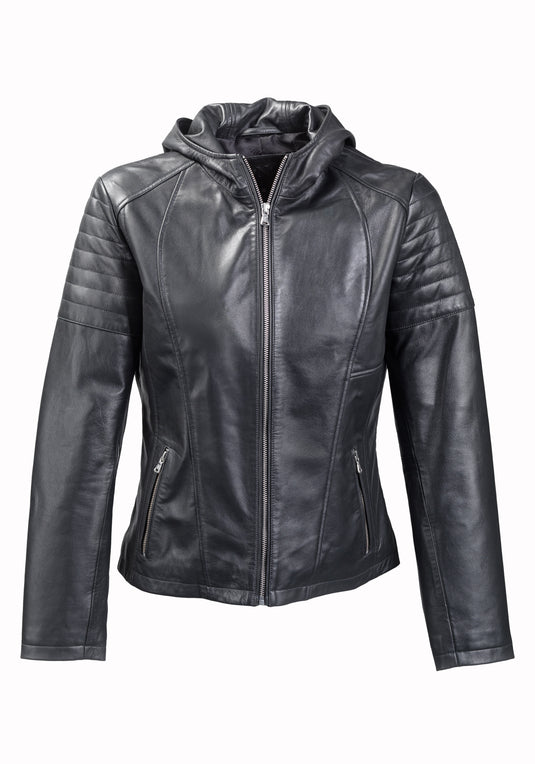 Kapuzenlederjacke „Corse“ Women