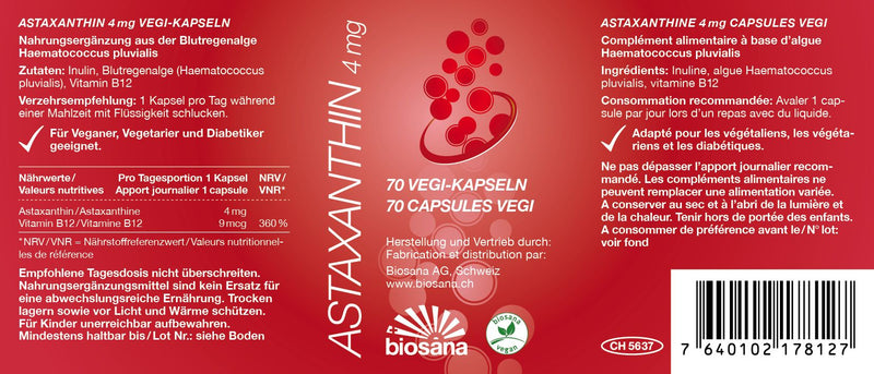 Load image into Gallery viewer, Astaxanthin 4 mg Kapseln 70 Stk
