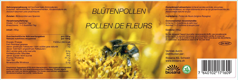 Chargez l&#39;image dans la visionneuse de la galerie, Blütenpollen Granulat 250 g
