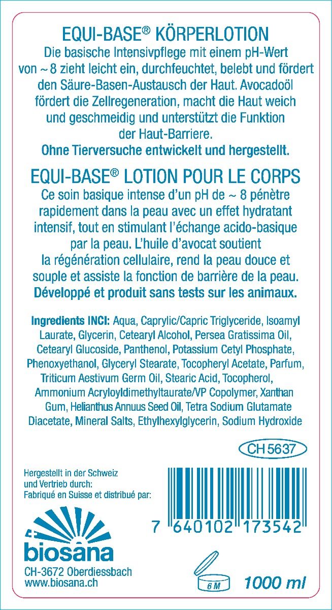 Cargue la imagen en el visor de la galería, EQUI-BASE basische Körperlotion 1000 ml
