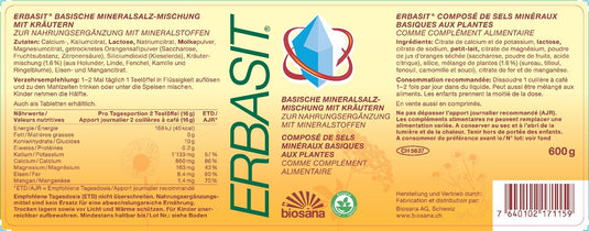 ERBASIT Mineralsalz Pulver 600 g