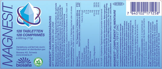 MAGNESIT Mineralsalz Tabletten 128 Stk