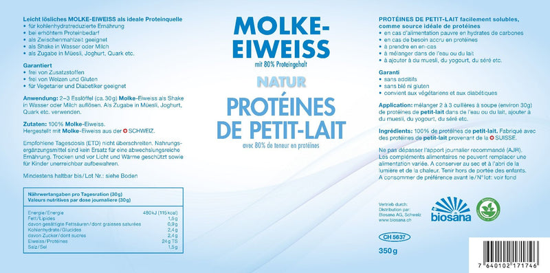 Cargue la imagen en el visor de la galería, Molke-Eiweiss Pulver Natur 350 g
