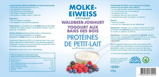 Molke-Eiweiss Pulver Waldbeer-Joghurt 350 g