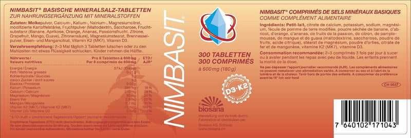 Chargez l&#39;image dans la visionneuse de la galerie, NIMBASIT Mineralsalz Tabletten 300 Stk
