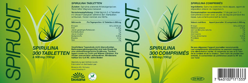 Laden Sie das Bild in Galerie -Viewer, SPIRUSIT Tabletten 300 Stk
