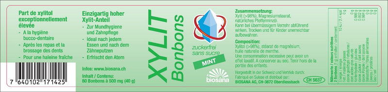 Cargue la imagen en el visor de la galería, Xylit Bonbons Mint 80 Stk
