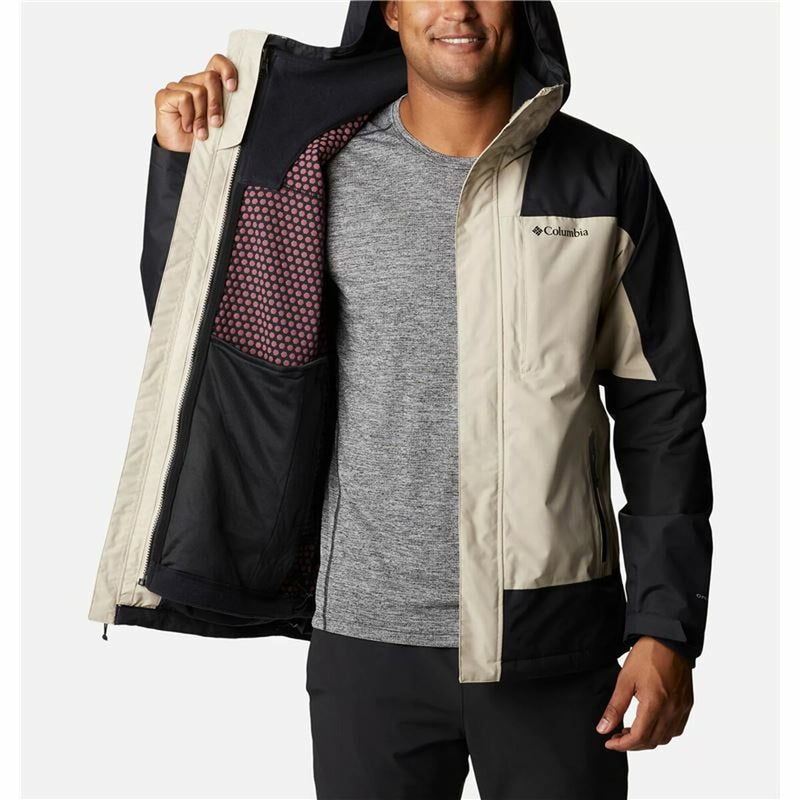 Cargue la imagen en el visor de la galería, Jacke für Erwachsene Columbia Electric Peak Schwarz Beige 2-in-1 Mit Kapuze
