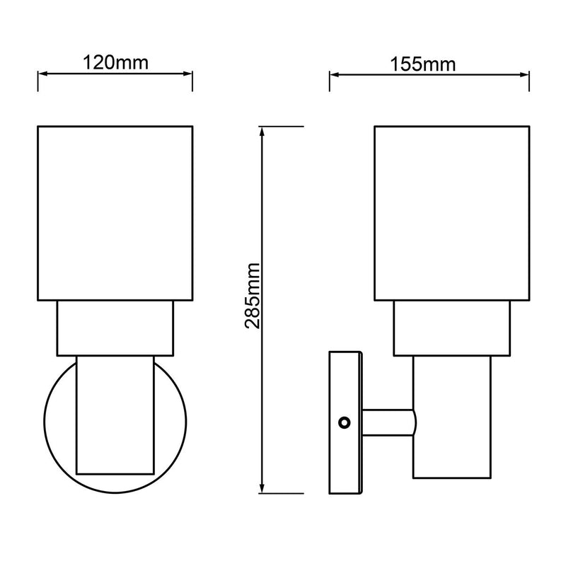 Cargue la imagen en el visor de la galería, Wandleuchte Brilliant 8 W Schwarz Anthrazit Metall
