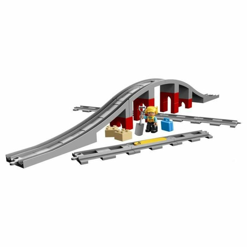 Laden Sie das Bild in Galerie -Viewer, Spielset Fahrzeuge   Lego DUPLO 10872 Train rails and bridge         26 Stücke
