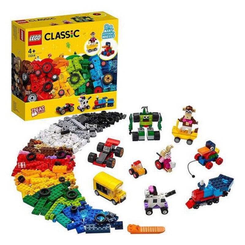 Load image into Gallery viewer, Spielset Fahrzeuge   Lego 11014 Classic Bricks and Wheels First Building Set with Car, Train, Bus, Robot         653 Stücke
