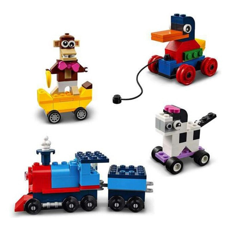 Laden Sie das Bild in Galerie -Viewer, Spielset Fahrzeuge   Lego 11014 Classic Bricks and Wheels First Building Set with Car, Train, Bus, Robot         653 Stücke
