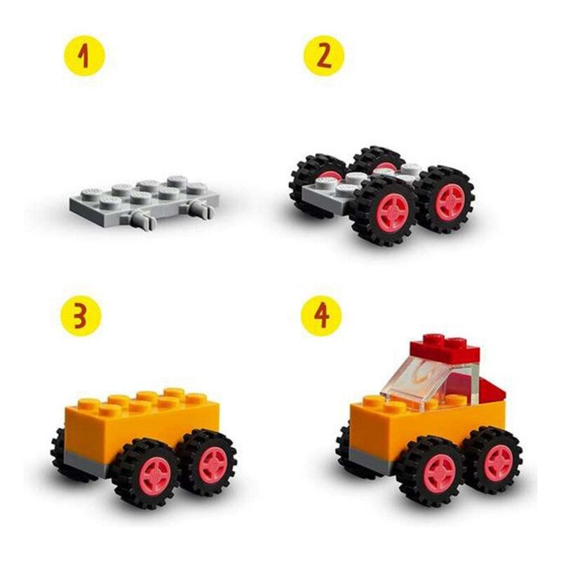 Carica immagine in Galleria Viewer, Spielset Fahrzeuge   Lego 11014 Classic Bricks and Wheels First Building Set with Car, Train, Bus, Robot         653 Stücke
