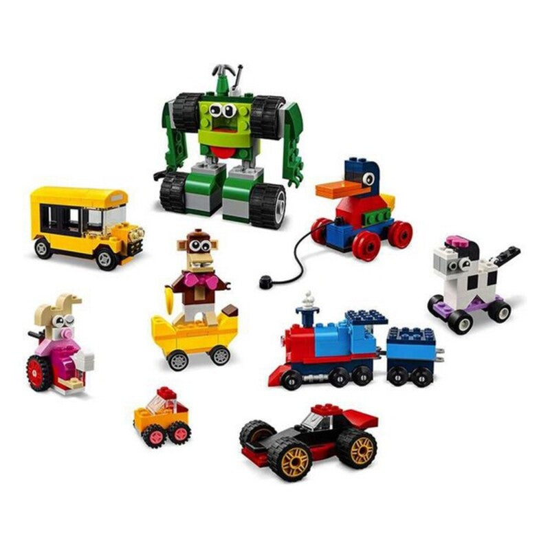 Load image into Gallery viewer, Spielset Fahrzeuge   Lego 11014 Classic Bricks and Wheels First Building Set with Car, Train, Bus, Robot         653 Stücke
