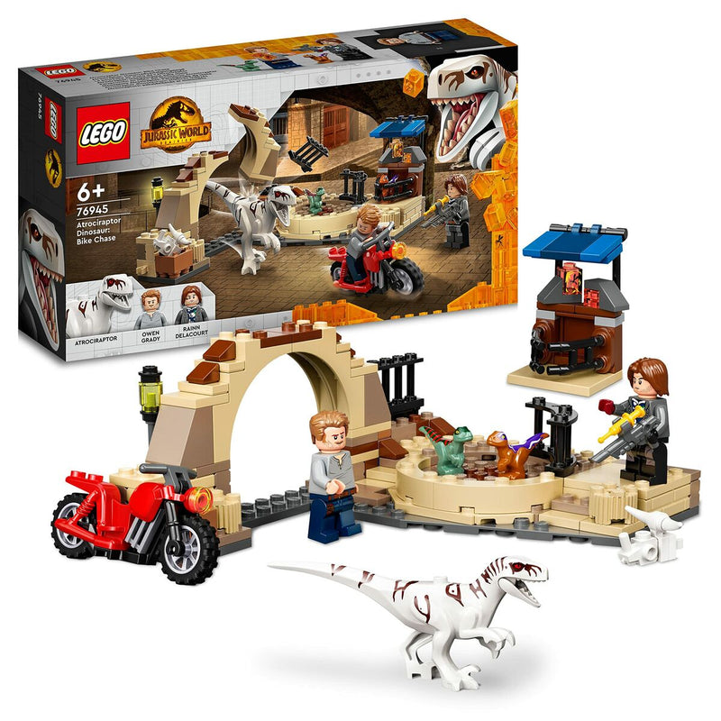 Chargez l&#39;image dans la visionneuse de la galerie, Playset Lego 76945 Jurassic World Atrociraptor Motorcycle (169 Pièces)
