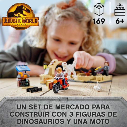 Playset Lego 76945 Jurassic World Atrociraptor Motorcycle (169 Pièces)