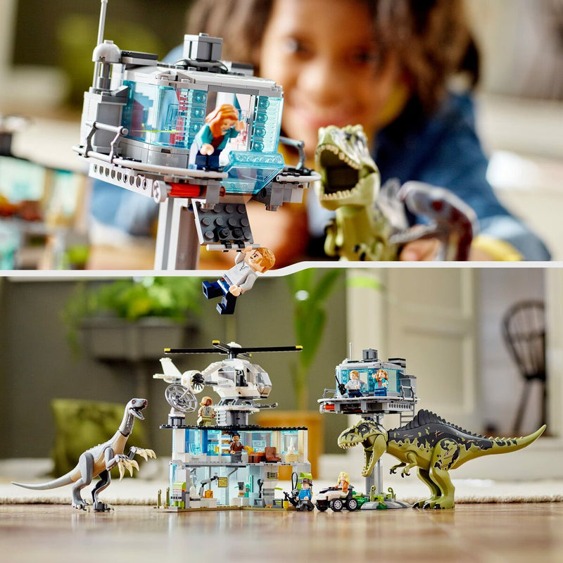 Chargez l&#39;image dans la visionneuse de la galerie, Jeu de construction + figurines Lego Jurassic World Attack
