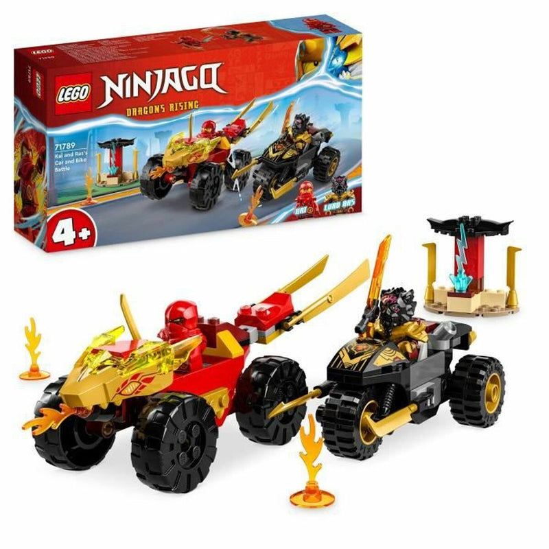 Carica immagine in Galleria Viewer, Spielset Fahrzeuge Lego Ninjago Kai and Ras&#39;s Car and Bike Battle 71789 109 Stücke
