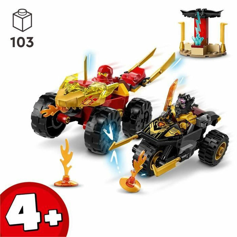 Carica immagine in Galleria Viewer, Spielset Fahrzeuge Lego Ninjago Kai and Ras&#39;s Car and Bike Battle 71789 109 Stücke
