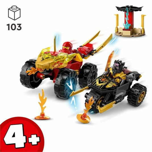 Spielset Fahrzeuge Lego Ninjago Kai and Ras's Car and Bike Battle 71789 109 Stücke