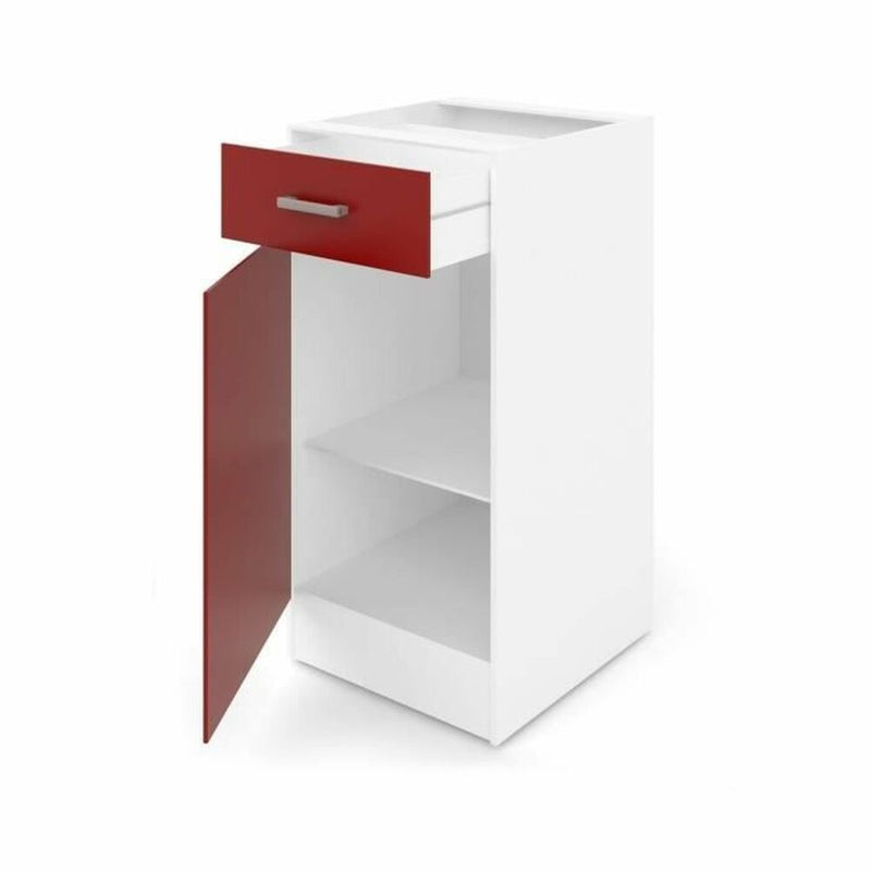 Cargue la imagen en el visor de la galería, Beistellmöbel 40 x 47 x 82 cm Rot Kunststoff Melamine PVC
