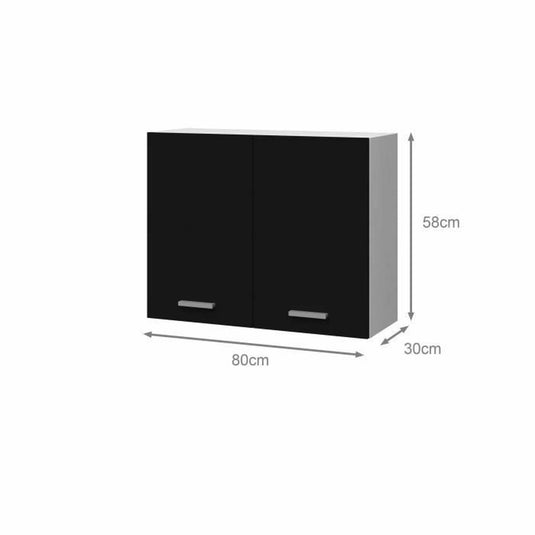 Schrank 60 x 30 x 58 cm Matte Hinterseite