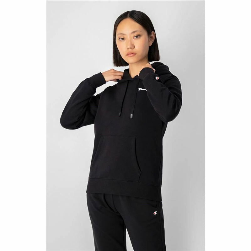 Cargue la imagen en el visor de la galería, Damen Sweater mit Kapuze Champion Schwarz
