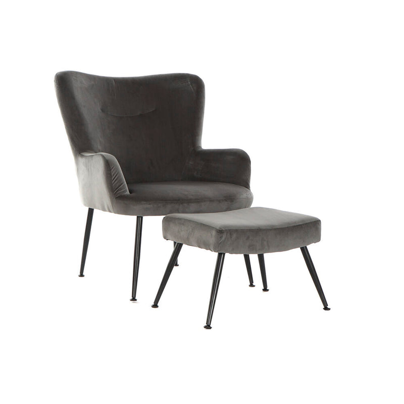 Chargez l&#39;image dans la visionneuse de la galerie, Fauteuil DKD Home Decor Noir Beige Métal Plastique 70 x 60 x 84 cm
