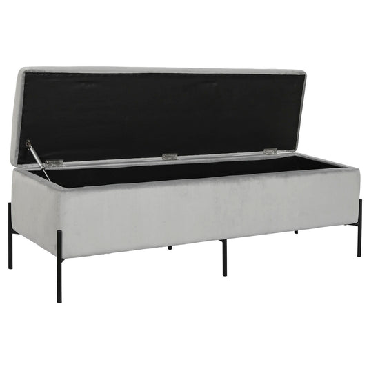 Banquette DKD Home Decor Noir Gris Métal 140 x 40 x 45 cm