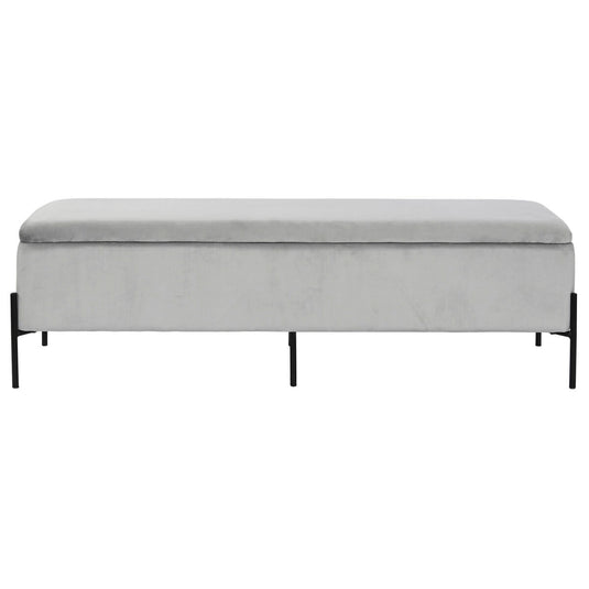 Banquette DKD Home Decor Noir Gris Métal 140 x 40 x 45 cm