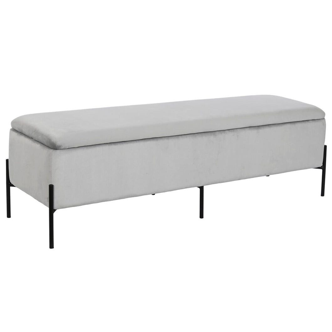 Hocker DKD Home Decor Schwarz Grau Metall 140 x 40 x 45 cm