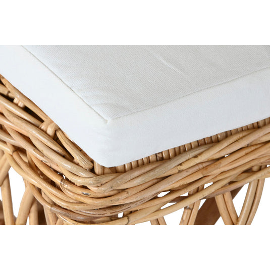 Chaise DKD Home Decor Blanc Naturel Rotin 45 x 55 x 85 cm