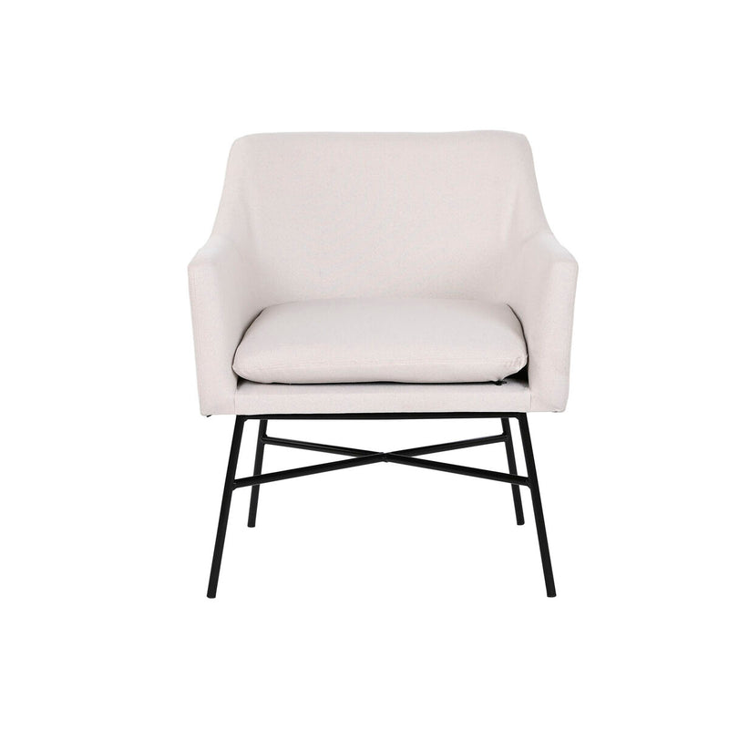 Chargez l&#39;image dans la visionneuse de la galerie, Fauteuil DKD Home Decor Beige Métal 66 x 62 x 75 cm
