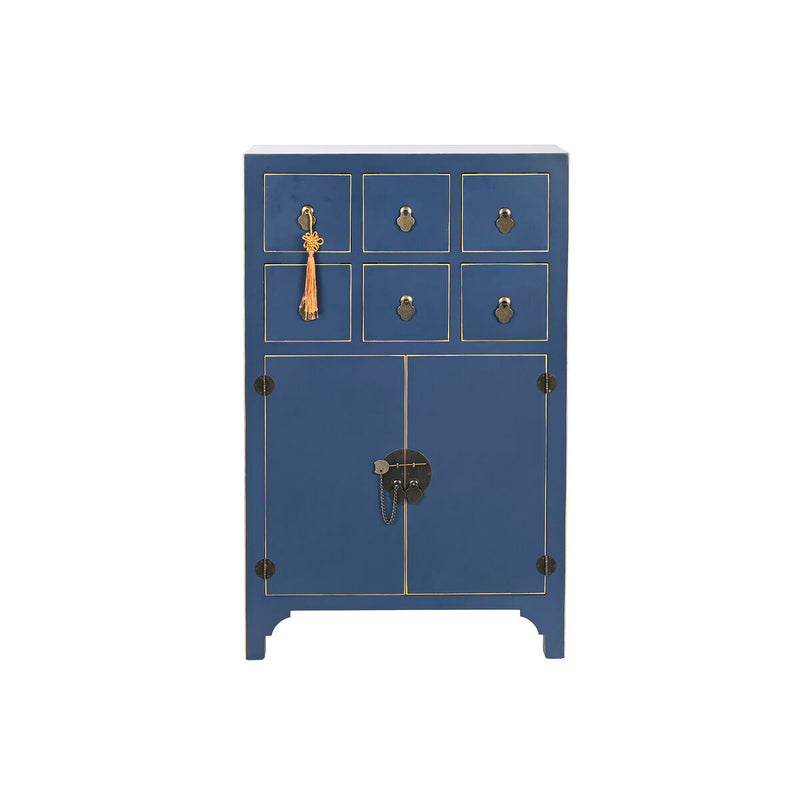 Carica immagine in Galleria Viewer, Schubladenschrank DKD Home Decor Blau Gold Tanne Holz MDF Orientalisch 63 x 27 x 101 cm
