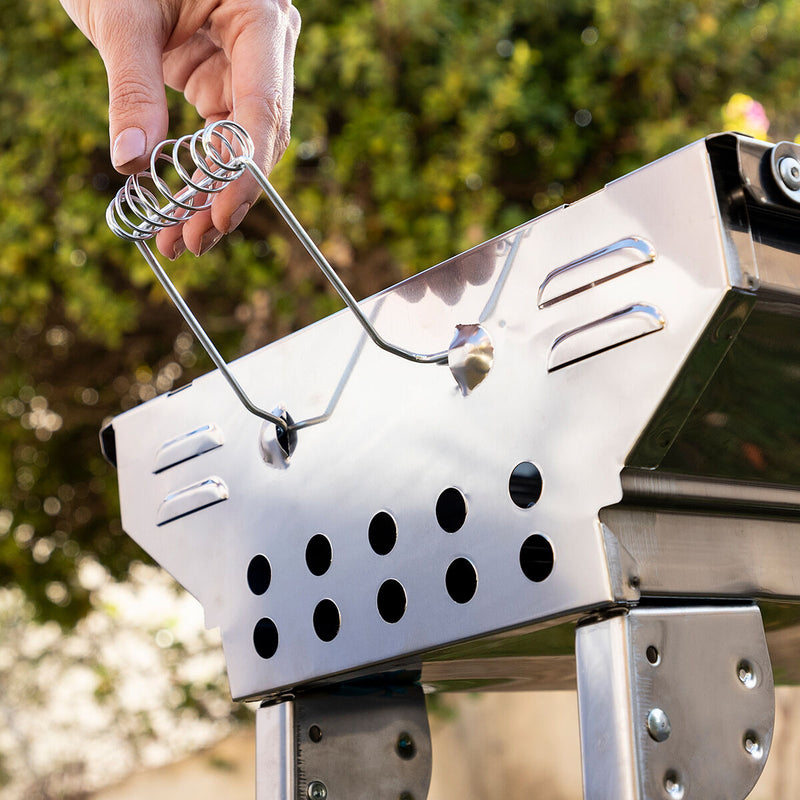 Carica immagine in Galleria Viewer, Zusammenklappbarer Holzkohlegrill aus Edelstahl ExelQ InnovaGoods
