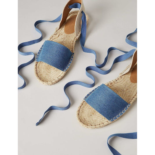 Schuhe find. Tie Up Flat Blau 36 (Restauriert A)