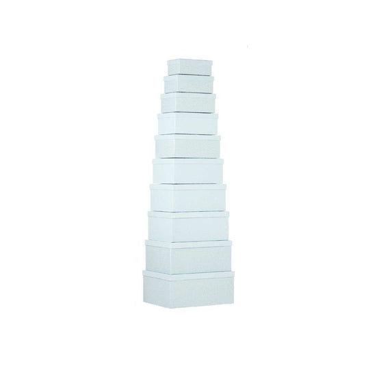 Jeu de Caisses de Rangement Empilables Bleu Carton (2 Unités)