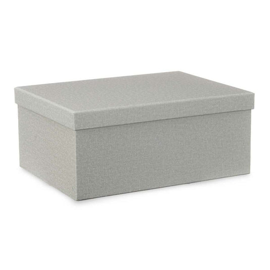 Jeu de Caisses de Rangement Empilables Gris foncé Carton (2 Unités)