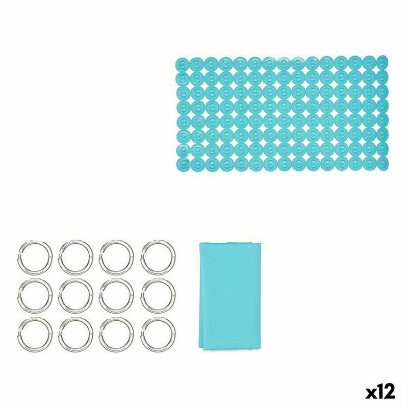 Cargue la imagen en el visor de la galería, Badezimmer Set Blau PVC Polyäthylen EVA (12 Stück)
