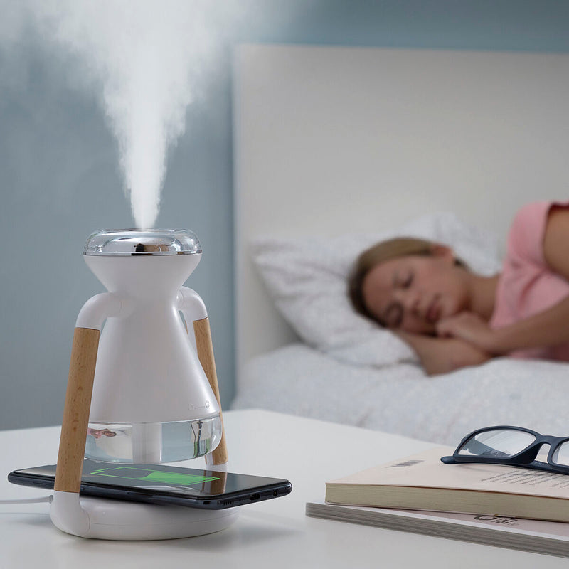 Cargue la imagen en el visor de la galería, Luftbefeuchter, Aroma Diffuser und kabelloses Ladegerät, 3-in-1 Misvolt InnovaGoods
