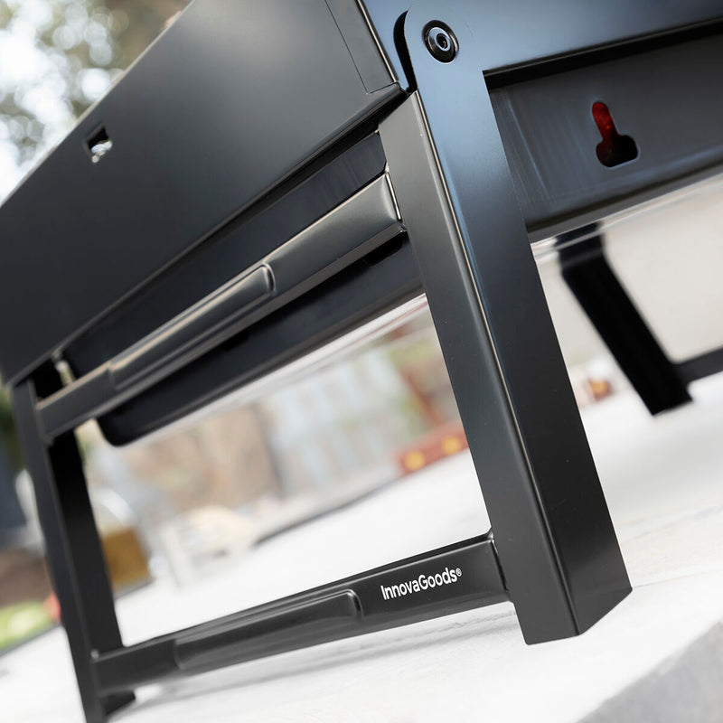 Cargue la imagen en el visor de la galería, Klappbarer tragbarer Grill für die Verwendung mit Holzkohle BearBQ InnovaGoods
