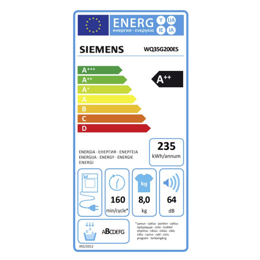 Séchoir à condensation Siemens AG WQ35G200ES